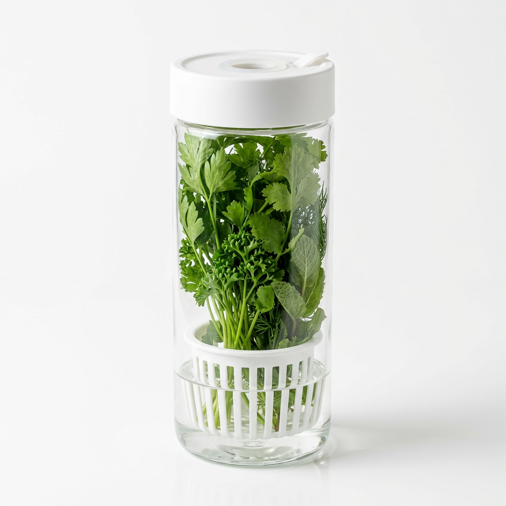 Refrigerator Herb Crisper Saver Container...