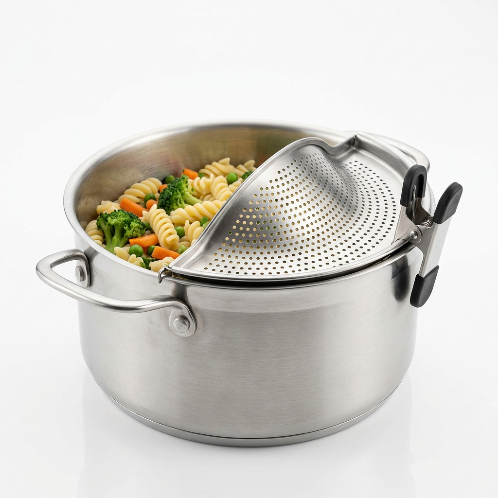 Stainless Steel Strainer Pot Side Pan Drainer...