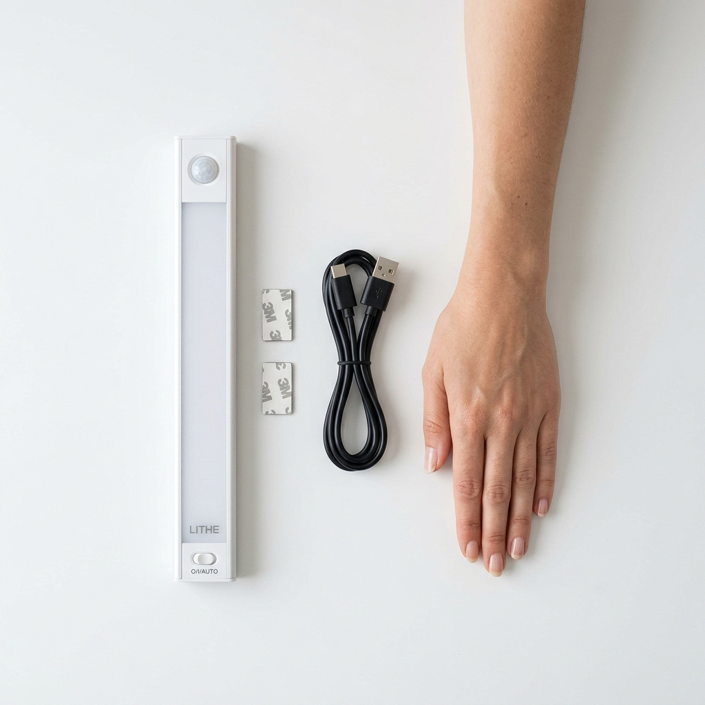 Wireless Motion Sensor LED Cabinet Light — USB-C Rechargeable
