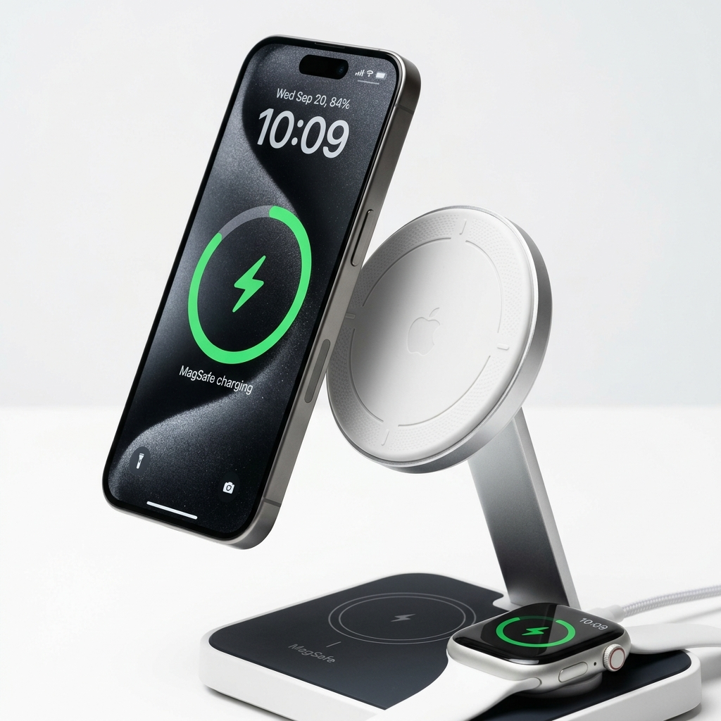 3-in-1 MagSafe Wireless Charging Stand — iPhone, Watch & AirPods