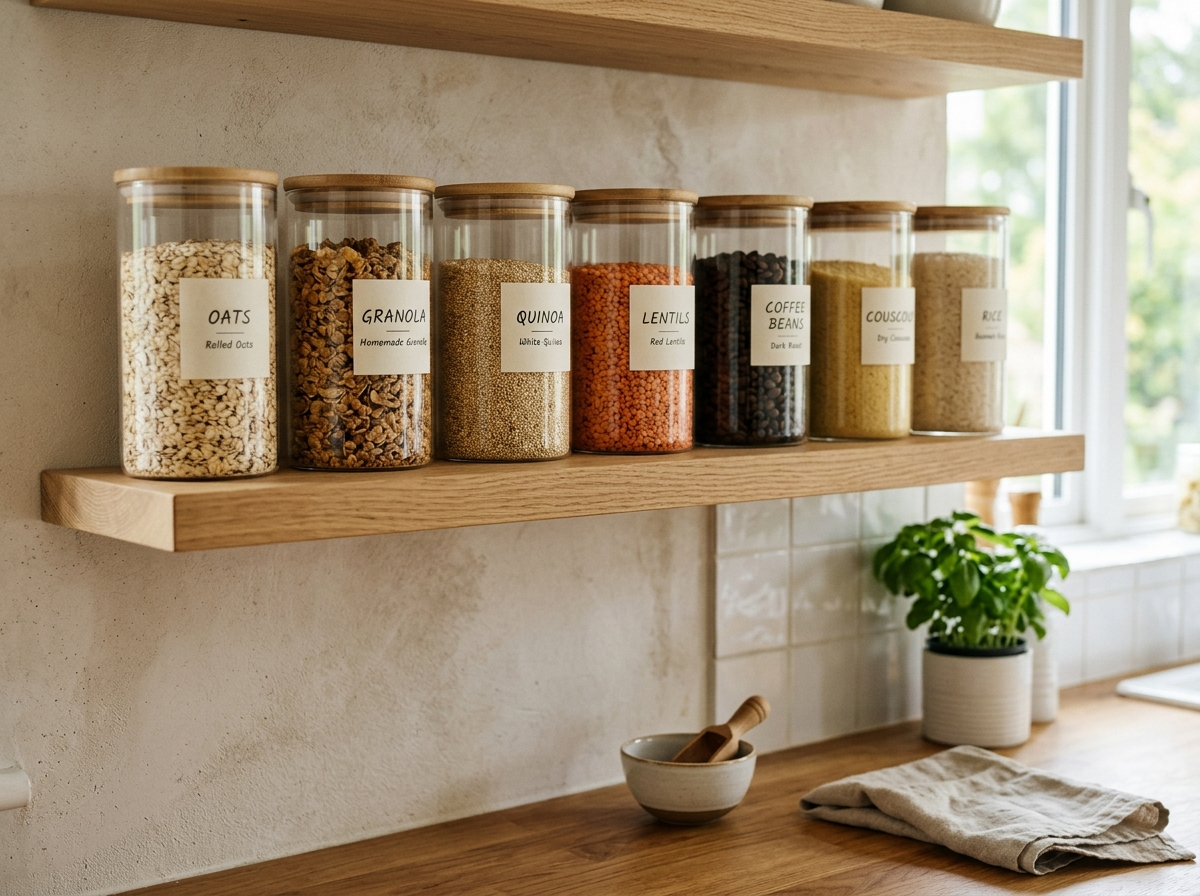Minimalist Sealed Glass Storage Jars with Lids