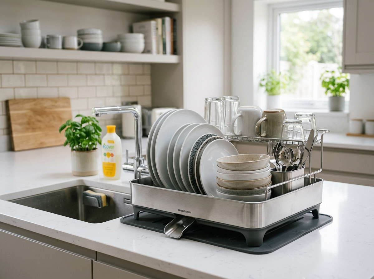 Kitchen bowl rack, drain rack，1pc Double-layer...