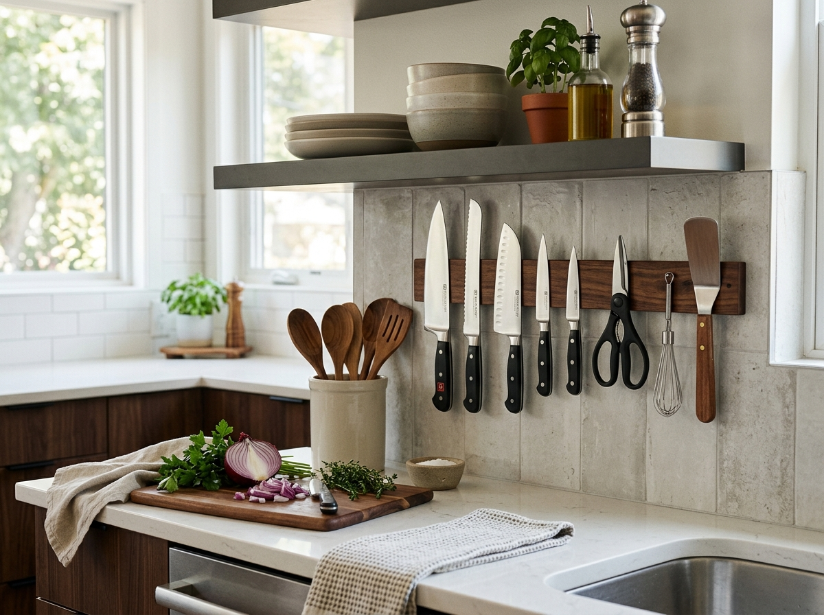 Magnetic Knife Strip — Wall-Mounted Kitchen Knife Holder