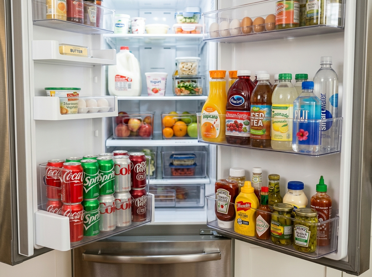 Refrigerator Organizer Bins Soda Cans...