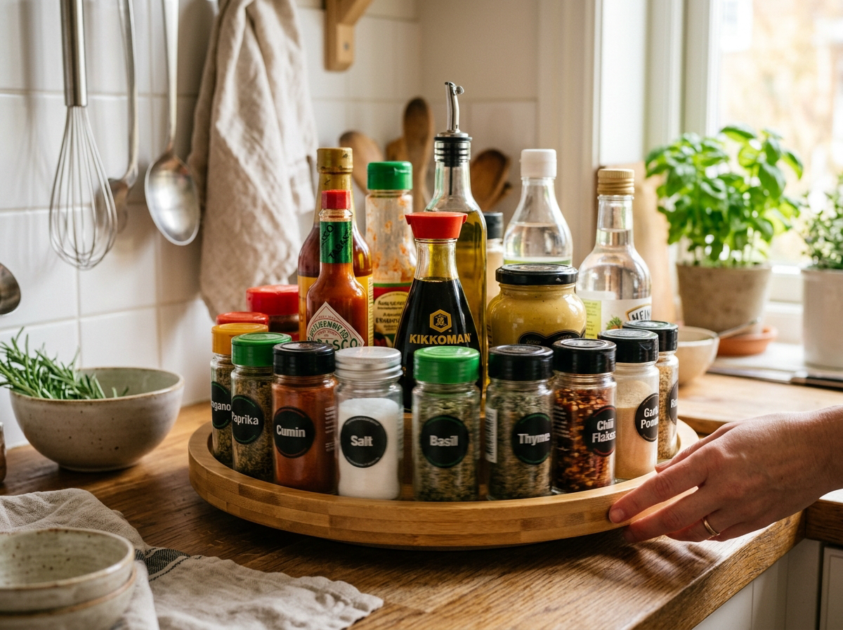 Rotatable Kitchen Storage Rack kitchen...