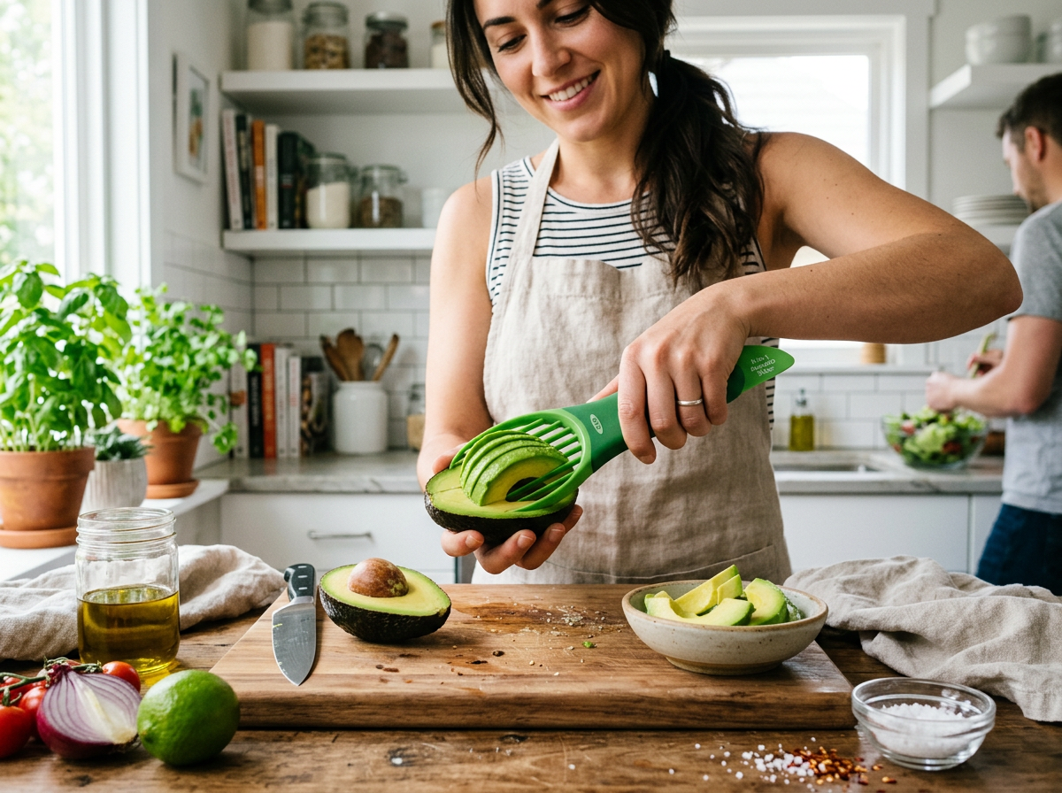 3-in-1 Avocado Slicer — Split, Pit & Slice Tool