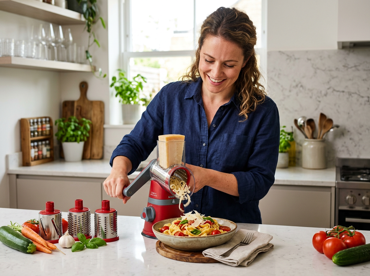 5-in-1 Rotary Cheese Grater & Vegetable Slicer